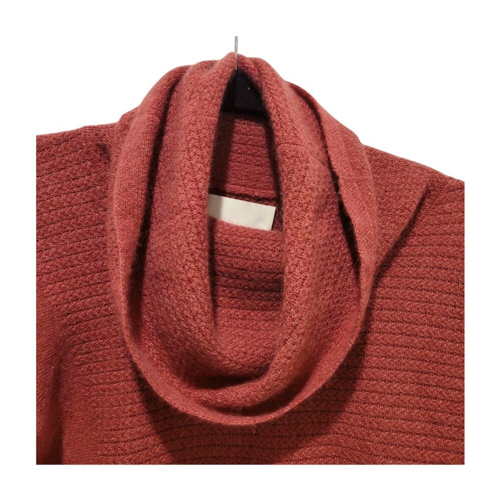 CYNTHIA ROWLEY 100% Cashmere Salmon Pullover Cowl Neck Knit Sweater Women's S - Picture 5 of 8